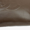Chanel Brown Leather CC Logo Chain Tote Bag