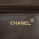 Chanel Brown Leather CC Logo Chain Tote Bag