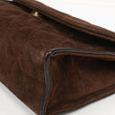 Chanel Brown Quilted Suede Tassel Flap Bag, 1989-1991