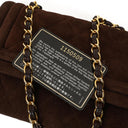 Chanel Brown Quilted Suede Tassel Flap Bag, 1989-1991