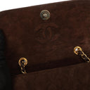 Chanel Brown Quilted Suede Tassel Flap Bag, 1989-1991