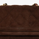 Chanel Brown Quilted Suede Tassel Flap Bag, 1989-1991