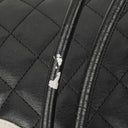 Chanel Cambon Black Leather Quilted Medium Messenger Bag