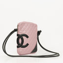 Chanel Cambon Pink Leather Quilted Medium Messenger Bag