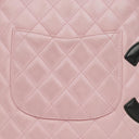 Chanel Cambon Pink Leather Quilted Medium Messenger Bag