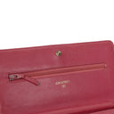 Chanel Camelia Pink Embossed Lambskin Wallet On Chain WOC