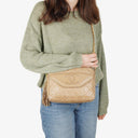 Chanel Camera Tassel CC Beige Quilted Lambskin Bag