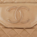 Chanel Camera Tassel CC Beige Quilted Lambskin Bag