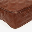 Chanel Camera Tassel CC Brown Quilted Lambskin Bag