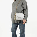 Chanel Camera Tassel CC White Quilted Lambskin Bag