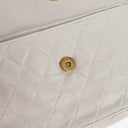 Chanel Camera Tassel CC White Quilted Lambskin Bag