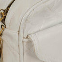 Chanel Camera Tassel CC White Quilted Lambskin Bag