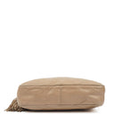 Chanel Camera Tassel In Beige Quilted Lambskin