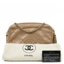 Chanel Camera Tassel In Beige Quilted Lambskin
