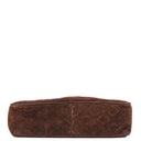 Chanel Camera Tassel Vintage Bag In Brown Quilted Suede