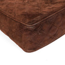 Chanel Camera Tassel Vintage Bag In Brown Quilted Suede