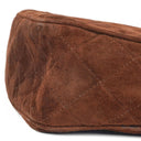 Chanel Camera Tassel Vintage Bag In Brown Quilted Suede
