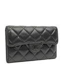 Chanel Card Holder Wallet So Black Lambskin Quilted Flap