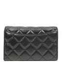 Chanel Card Holder Wallet So Black Lambskin Quilted Flap