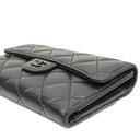Chanel Card Holder Wallet So Black Lambskin Quilted Flap