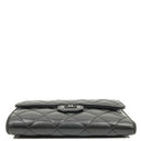 Chanel Card Holder Wallet So Black Lambskin Quilted Flap