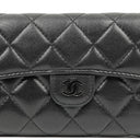 Chanel Card Holder Wallet So Black Lambskin Quilted Flap
