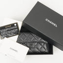 Chanel Card Holder Wallet So Black Lambskin Quilted Flap