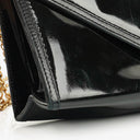 Chanel CC Black Envelope Patent Leather Multi Chain Shoulder Bag