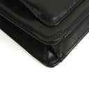 Chanel CC Black Leather Wristlet Bag 24K Gold-Plated Hardware, 1996-1997