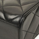 Chanel CC Black Quilted Lambskin Crossbody Messenger Bag