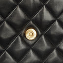 Chanel CC Black Quilted Lambskin Crossbody Messenger Bag