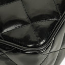 Chanel CC Black Quilted Patent Leather Camera Tassel Bag