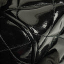 Chanel CC Black Quilted Patent Leather Camera Tassel Bag