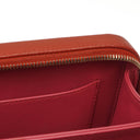 Chanel CC Filigree Small Vanity Case In Red And Pink Quilted Caviar Leather And Champagne Gold-Tone Hardware