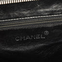 Chanel CC Front Pocket Black Quilted Patent Leather Small Tote Bag