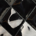 Chanel CC Front Pocket Black Quilted Patent Leather Small Tote Bag