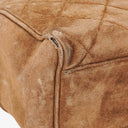 Chanel CC Logo Brown Suede Top Handle