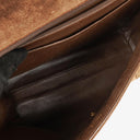 Chanel CC Logo Brown Suede Top Handle
