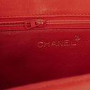 Chanel CC Logo Red Leather Full Flap Shoulder Bag