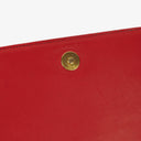 Chanel CC Logo Red Leather Full Flap Shoulder Bag