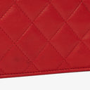Chanel CC Logo Red Leather Full Flap Shoulder Bag