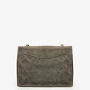Chanel CC Logo Suede Full Flap Shoulder Bag