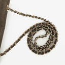 Chanel CC Logo Suede Full Flap Shoulder Bag