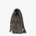 Chanel CC Logo Suede Full Flap Shoulder Bag