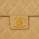 Chanel CC Maxi Logo Beige Briefcase