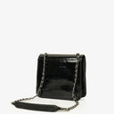 Chanel CC Square Black Patent Leather Flap Bag