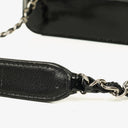 Chanel CC Square Black Patent Leather Flap Bag