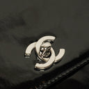 Chanel CC Square Black Patent Leather Flap Bag