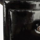 Chanel CC Square Black Patent Leather Flap Bag
