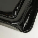 Chanel CC Square Black Patent Leather Flap Bag